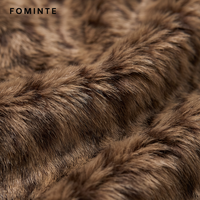 Manteau en fausse fourrure pour femme, imprimé léopard marron, chaud et épais, style streetwear de luxe, tendance, en stock, vente en gros