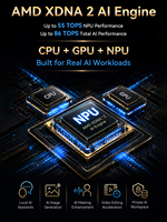 Desktop AMD AI 9 HX470 Mini Host Workstation Mini PC 12-core 24-thread Gaming Computer PC 64GB LPDDR5 1TB SSD with WIFI7