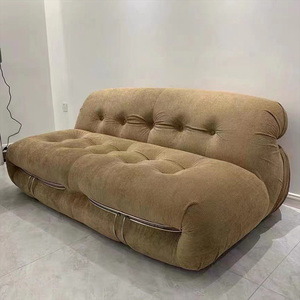 Sofa Tùy Chỉnh 2 Chỗ Ngồi Gần Tôi Sang Trọng 2 Chỗ Ngồi Nhỏ Cho Phòng Ngủ Vải Phòng Khách Sofa Hình Tròn Màu Trắng - Product Image 3