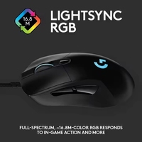 Mouse para Juegos Ligero G403 Hero, Cable Trenzado con Luces RGB Lightsync, 25600 DPI, USB Óptico, para Diestros, 5 Botones