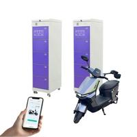 Estación de Intercambio de Baterías para Bicicletas Eléctricas ESINO de 5 Ranuras con Carga Rápida PD, Gabinete de Baterías Compartido Inteligente con 1 Año de Garantía