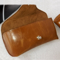Étuis à lunettes en cuir PU housse pour lunettes de soleil étui à lunettes pour femmes hommes boîte à lunettes de lecture avec boucle en métal étuis à lunettes
