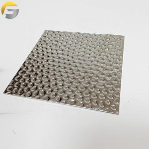 ZB148 201 304 316 Gold gestempelt Edelstahl 3d Wand paneel Design gehämmert Muster Edelstahl blech - Product Image 4