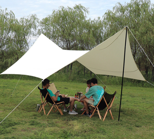 Tente de Camping étanche à la pluie, abri contre la pluie, équipement essentiel de survie, ombrage, bâche de Camping hexagonale pour randonnée en plein air - Product Image 3