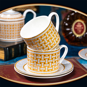 Fine Bone China 15pcs Mosaic <b>Coffee</b> Cup and Saucer Porcelain <b>Coffee</b> Pot Set Royal Bone China Tea and <b>Coffee</b> Sets - Product Image 3