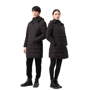 Giacca Lunga Imbottita da Donna in Offerta, Nera 5-in-1 con Collo Alto, Tessuto Channel Leggero, Impermeabile e Antivento, Cappotto Invernale - Product Image 5