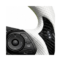 Volant sport en cuir perforé noir et fibre de carbone, 35 mm, 3 branches, conçu pour Mercedes-Benz, modèles GT