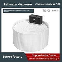 Fontaine à eau automatique pour chat et chien, en céramique, robuste, avec filtration, circulation de l'eau, distributeur d'eau électrique pour animaux de compagnie, double tension