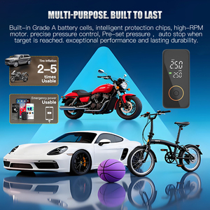 Compresor de Aire Portátil ABS, Inflador de Neumáticos de 150 PSI y 6000 mAh, Bomba de Aire Inalámbrica para Neumáticos de Coche, Manómetro Digital, Inflado Rápido, LED - Product Image 4