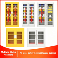 Armoire de rangement multifonctionnelle pour casques de sécurité, comprenant un meuble de placement de casques et un casier de dépôt de casques pour atelier