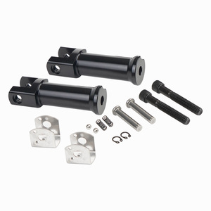 Reposapiés para pasajero de motocicleta Xuzhong, de acero inoxidable negro, pedal trasero para modelos Harley Davidson 18-23 - Product Image 4