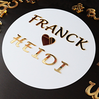 Letras Acrílicas 3D Personalizadas al por Mayor con Adhesivo para Invitaciones, Sobres, Menús, Manualidades, Monogramas, Números, Logotipos, Decoración, Recuerdos, Embalaje
