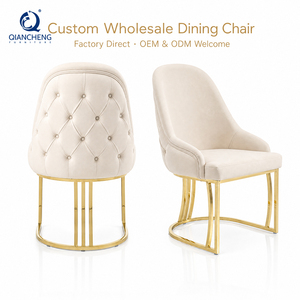 QIANCHENG Chaise <span class=keywords><strong>de</strong></span> <span class=keywords><strong>Luxe</strong></span> Européenne, Chaise <span class=keywords><strong>de</strong></span> Dîner Occasionnelle, Chaise à Accoudoirs <span class=keywords><strong>de</strong></span> <span class=keywords><strong>Luxe</strong></span> Léger pour Événements - Product Image 1