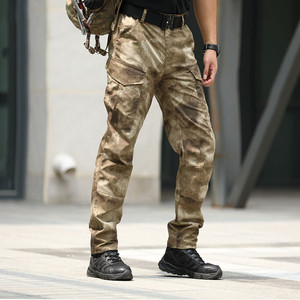 بنطلون تكتيكي جديد من ماركة S.archon سريع الجفاف بنمط التمويه مقاوم للتآكل مصنوع من البوليستر قابل للتنفس بتصميم عتيق مطبوع - Product Image 3