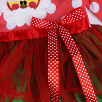 Tenues en coton pour enfants, vêtements de Noël pour bébés à manches longues, robe de tutu de Noël brodée pour filles pour l'hiver