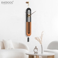 Chemise émetteur doog, horloge murale de décoration, nouveau Design, vente en gros, Style nordique, horloge à bascule, décor artistique