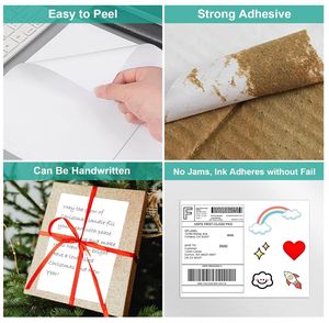 Étiquettes intégrées personnalisées pour imprimer des listes de colisage et des étiquettes d'expédition sur la même feuille compatible avec les imprimantes <span class=keywords><strong>laser</strong></span> et à jet d'encre - Product Image 4