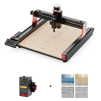 Kit de Router CNC de 3 Ejes Twotrees TTC450 Pro, Fresadora Láser y Brocas, Máquina de Trabajo en Madera de 3 Ejes con Múltiples Husillos
