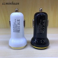 Accesorios de Carga para Auto, Cargador de Auto Doble USB con Pantalla, 2 Puertos USB, 3.1A, Cargador Inteligente para iPhone y Samsung