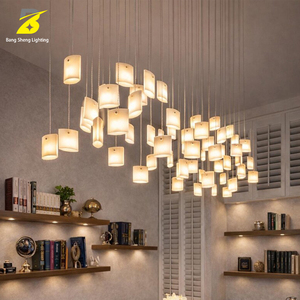 Plafonnier LED <span class=keywords><strong>carré</strong></span> givré Bang Sheng Lighting - Décoration minimaliste pour loft et résidence à plan ouvert - Product Image 3