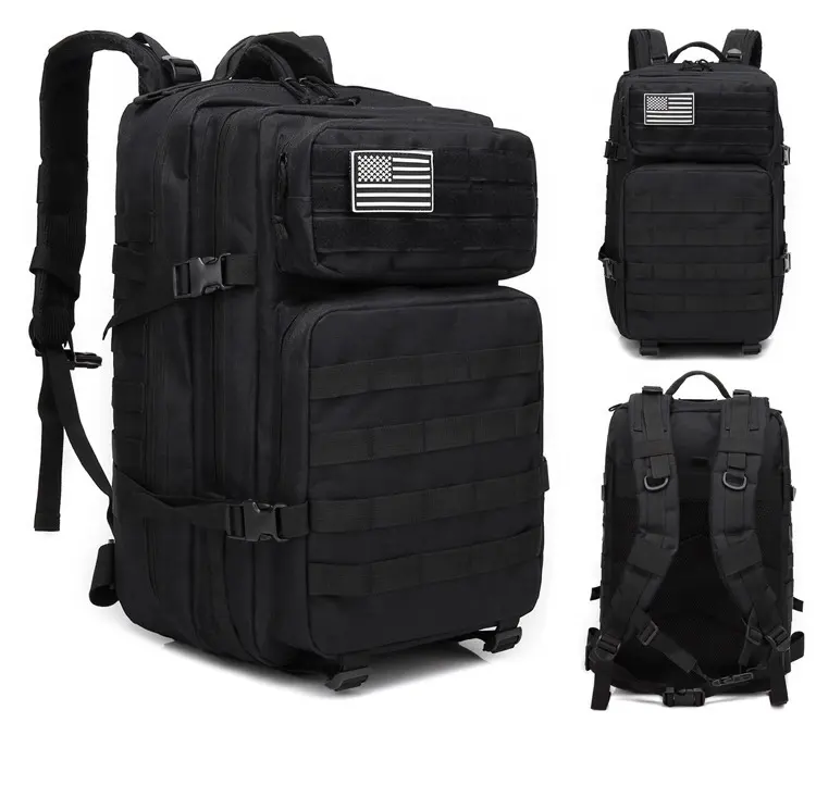 Low MOQ 900D Oxford taktischer Rucksack 45L Molle Beutel Angriffs paket Camping taktische Rucksack Tasche OEM Wander rucksack