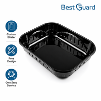 Meilleure Litière pour Chat Jetable Personnalisée Noire en PET - Toilette de Voyage Portable et Étanche pour Chat - Bac à Litière Anti-Fuite 40x30x9cm