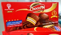 Biscuits classiques en forme de guimauve, en vrac, OEM Vietnam, CHOCO PN, 108g, gâteau enrobé de chocolat, 6 pièces par sachet, boîte, durée de conservation de 12 mois
