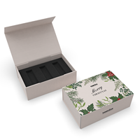 Grande boîte-cadeau pliable de présentation magnétique personnalisée haut de gamme avec fermeture à ruban à rabat conception pliante et couvercle durable