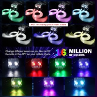 Kit de plafonnier étoilé à fibres optiques RGBW à haute luminosité 32W avec mode sonore et effet scintillant