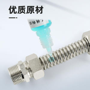 Tubería Corrugada de Acero Inoxidable de 6 Puntos con Rosca Externa Doble, Cabezal de Cobre, Unidad de Ventilador de Aire Acondicionado Central Reforzada, Gran Venta - Product Image 2