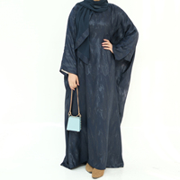 Abaya Vêtements Islamiques 2025 Grande Taille Robe Musulmane Loriya Femme Motif Personnalisé Tissu Satin Caftan Manches Chauve-Souris Designs Abaya