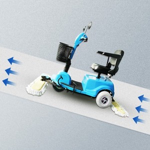 Three Wheel Driving Type Efficient Dust Clean Carts Ride on Floor <b>Mop</b> Cart Scrubber Dust Cart - Product Image 6