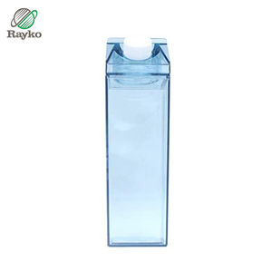 Boîte à lait en verre créatif, boîte de Carton pour le lait, en verre résistant, forme géométrique, tasse carrée pour jus de fruit, à café - Product Image 5