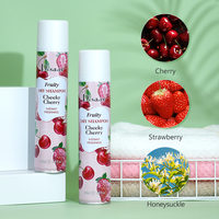 Spray Shampooing Sec Parfum Naturel Rose et Cerise – Contrôle du Sébum et Volume Capillaire – Parfum Rafraîchissant pour Cheveux