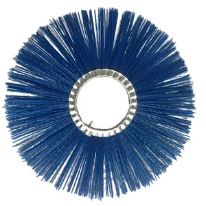 Factory Price Steel Ring Wafer Brush PP Bristles Sweeper Broom For Snow Sweeper