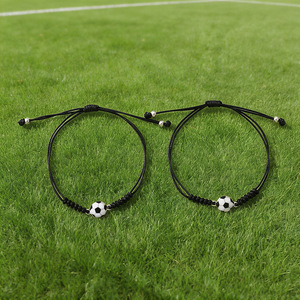 Lot de 2 bracelets <span class=keywords><strong>d</strong></span>'amitié football en promotion – Idéal pour les activités en couple, cadeau bijou - Product Image 4