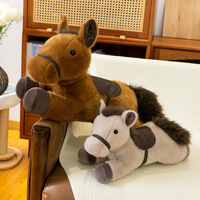 Mascotte de l'Année du Cheval, Peluche Animal de Dessin Animé, Rembourrage en Coton PP, Hauteur 31-50cm, Coussin en Peluche Mignon, Cadeaux en Gros