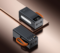 Batterie externe portable 50000 mAh, chargeur rapide, powerbank avec 4 câbles, pack d'alimentation mobile 50000 mAh
