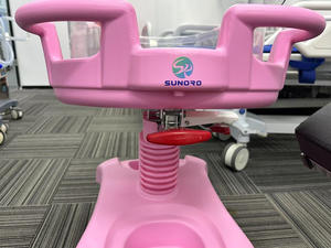 SBCT10 سرير الطفل الطبي للمستشفى ارتفاع قابل للتعديل سرير الطفل حديث الولادة الوردي سرير الطفل الرضيع للعيادة - Product Image 4