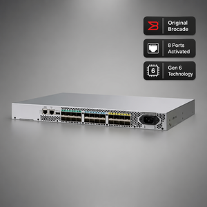 Brocade BR-G610 8 Active 16Gbps SFP+ FC SAN <b>Switch</b> 512Gbps Switching Capacity 1U Rackmount Storage <b>Network</b> <b>Switch</b> - Product Image 2