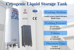 Sıcak satış 5m3 endüstriyel sıvı oksijen/azot/Argon depolama tankı fiyatı - Product Image 2
