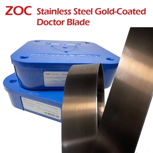 Lame de graveur <span class=keywords><strong>ZOC</strong></span> en acier inoxydable à haute résistance à l'abrasion, plaquée or, pour machine d'impression flexographique offset - Product Image 3