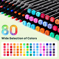 Marqueurs innovants à double pointe, 30 à 168 couleurs, encre à base d'alcool/d'eau, ensemble de fournitures de dessin manga, vente en gros