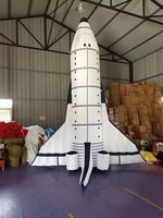 Lumière LED géante gonflable Vaisseau spatial Rocket Free Logo Airship Rocket Inflatables Universe Space Shuttle Missile with Blower