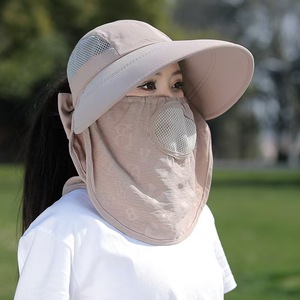 Sombrero para recolección de té para mujer, color azul cielo, de algodón, con protección solar, para uso en exteriores en verano - Product Image 4