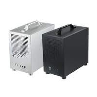 RGEEK A17 SGCC Mini ITX PC Case Chasis pequeño Ultra High Desktop Computer Cases con asa, compatible con fuente de alimentación SFX
