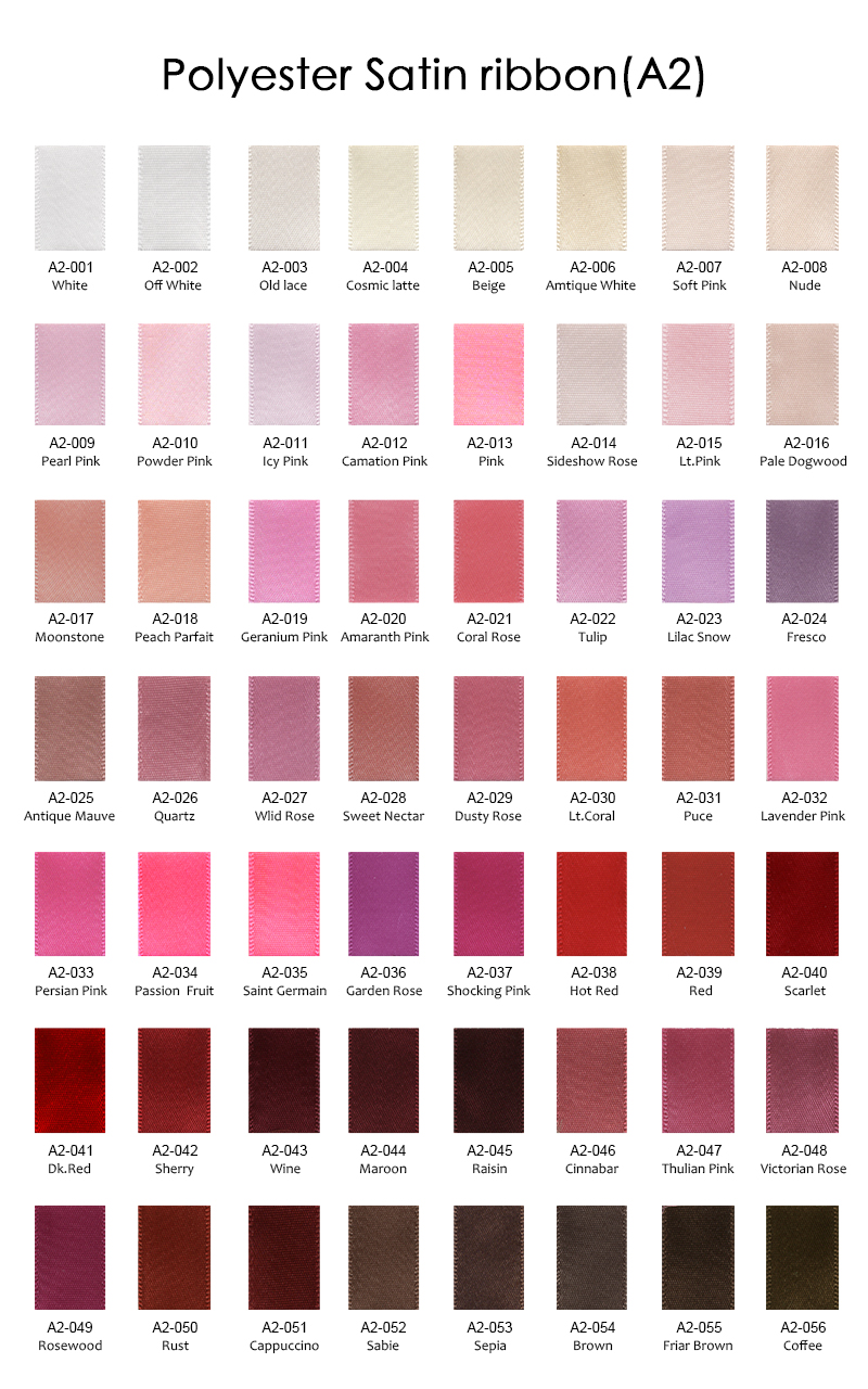 Colores de Cintas de Satén