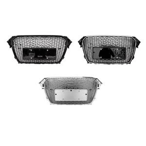 Griglia Anteriore Cromata Nero Lucido Stile RS4, Griglia Sportiva Esagonale a Nido d'Ape per <span class=keywords><strong>Audi</strong></span> A4 S4 B8.5 2013-2016 - Product Image 3