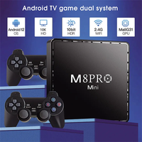 M8PRO MINI Stick de Jeu Double Système 8K HD Arcade PSP N64 Machine de Jeu TV Familiale Mini Manette PS2 Console de Jeux Classique X2 Boîtier TV