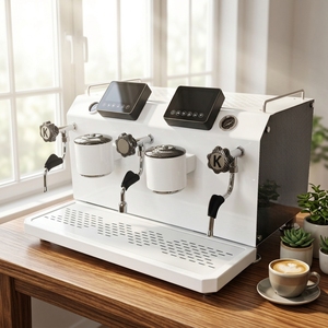 Máquina de Café Profesional Baiwin, Cafetera Espresso Semiautomática Comercial de un Solo Cabezal con Pantalla Táctil 01 |   ENCENDIDO - Product Image 1